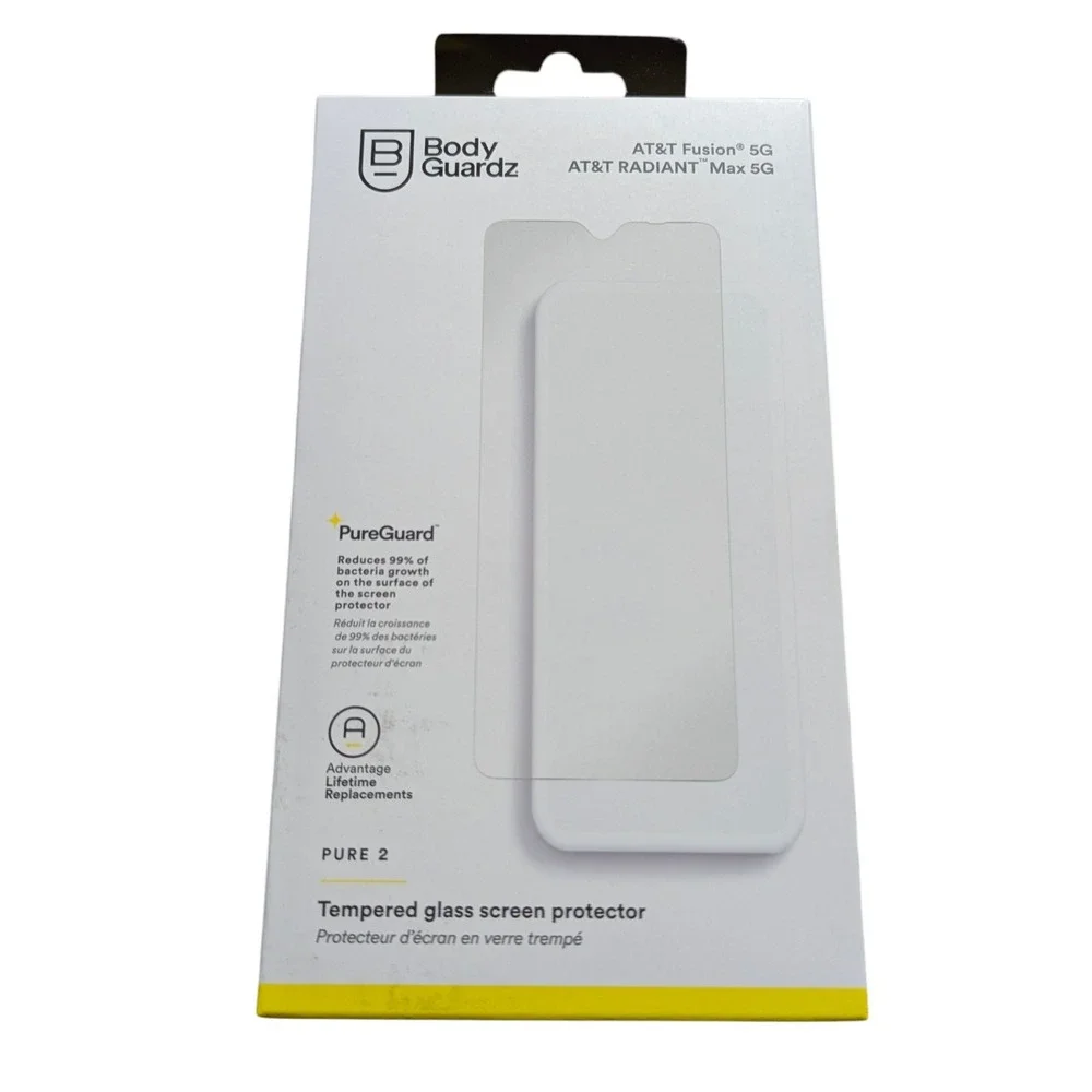 X9N BodyGuardz Pure2 Temp. Glass Screen Protect for AT&T Fusion & RADIANT Max 5G
